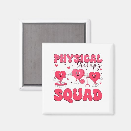 Physical Therapy Squad Valentines Day Pt Pta Vale  Magnet (Vorderseite/Rückseite)