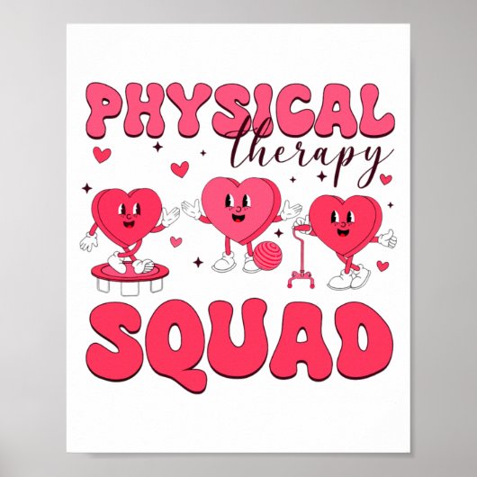 Physical Therapy Squad Valentines Day Pt Pta Vale Poster (Vorne)