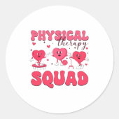 Physical Therapy Squad Valentines Day Pt Pta Vale Runder Aufkleber (Vorderseite)