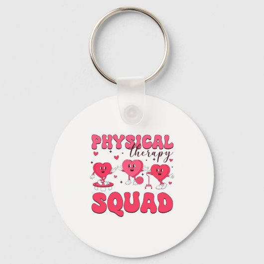 Physical Therapy Squad Valentines Day Pt Pta Vale  Schlüsselanhänger (Vorderseite)