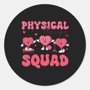Physical Therapy Squad Valentinstag Pt Pta Vale Runder Aufkleber