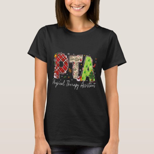 Physical Therapy Therast Istant Pta Santa Christma T-Shirt (Vorderseite)