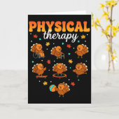 Physical Therapy Turkey Thankful Pt Therast Thanks Karte (Gelbe Blume)