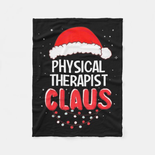 Physical Therast Santa Claus Christmas Matching Co Fleecedecke (Vorderseite)