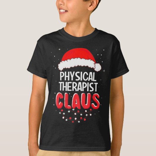 Physical Therast Santa Claus Christmas Matching Co T-Shirt (Vorderseite)