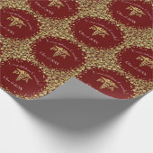 Physician Assistant PA Abschluss Maroon Gold Geschenkpapier (Ecke)