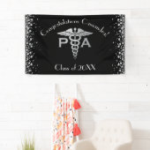 Physician Assistant PA Graduation Black Silver Banner (Insitu)