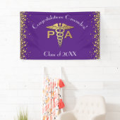 Physician Assistant PA Graduation Purple Gold Banner (Insitu)