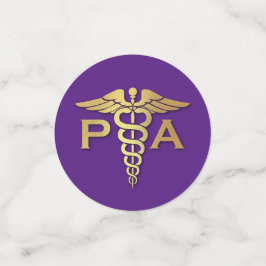 Physician Assistant PA Graduation Purple Gold Konfetti