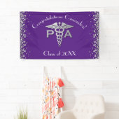 Physician Assistant PA Graduation Purple Silver Banner (Insitu)