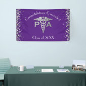 Physician Assistant PA Graduation Purple Silver Banner (Messeveranstaltung)