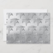 Physician Assistant PA Graduation Purple Silver Einladung (Rückseite)