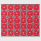 Physician Assistant PA Graduation Red Silver Geschenkpapier (Flach)