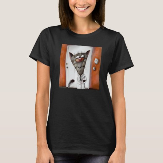 Physician kitten witty cat doctor T-Shirt (Vorderseite)