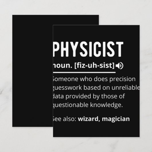 physicist save the date (Vorne/Hinten)