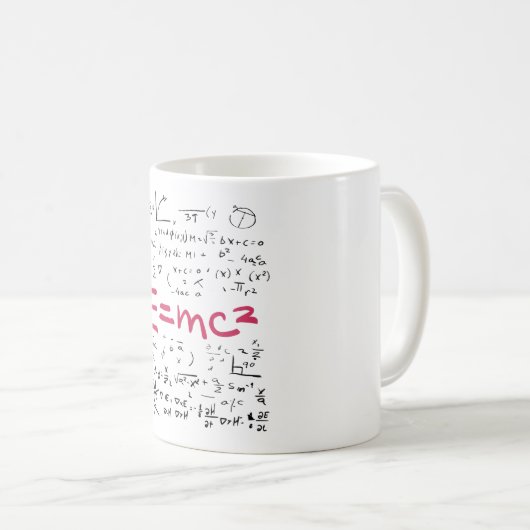 Physics and Math Formulas EMC2 Kaffeetasse (VorderseiteRechts)