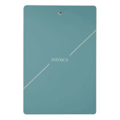 Physics Clipboard – Minimal Design| Custom Name Mini Klemmbrett (Rückseite)