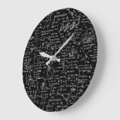 Physics Equations on Black // Große Wanduhr (Winkel)