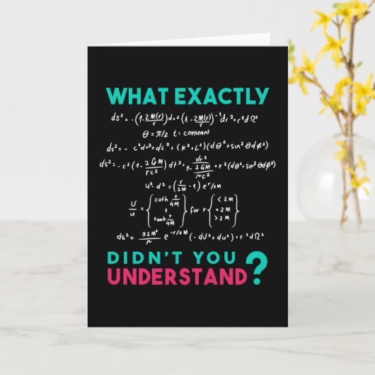 Physics formula Joke Karte (Gelbe Blume)