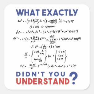 Physics formula Joke Quadratischer Aufkleber