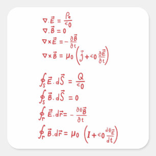 Physics Formula Quadratischer Aufkleber
