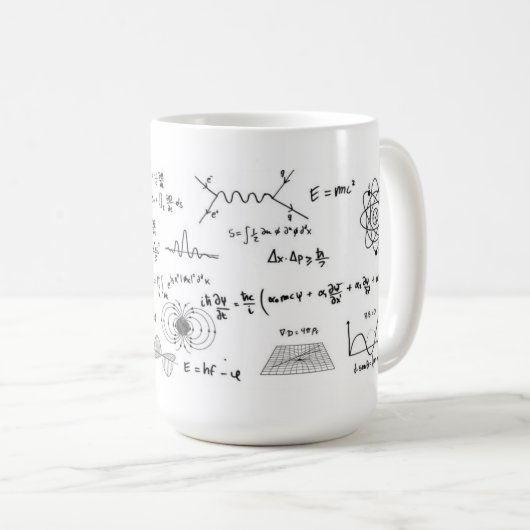 Physics Formulas Coffe Mug Kaffeetasse (VorderseiteRechts)