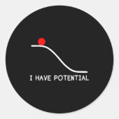 Physics I Have Tential Energy Funny Runder Aufkleber (Vorderseite)