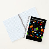 PHYSICS ICONS(BLACK) NOTEBOOK NOTIZBLOCK (Innenseite)