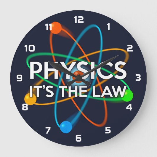 PHYSICS. IT'S THE LAW science Große Wanduhr (Vorderseite)