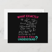 Physics Math Formula Joke Postkarte (Vorne/Hinten)