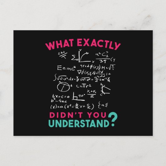 Physics Math Formula Joke Postkarte (Vorderseite)