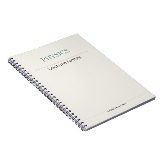 Physics Notebook – Minimal Academic Edition Notizblock (Rechte Seite)