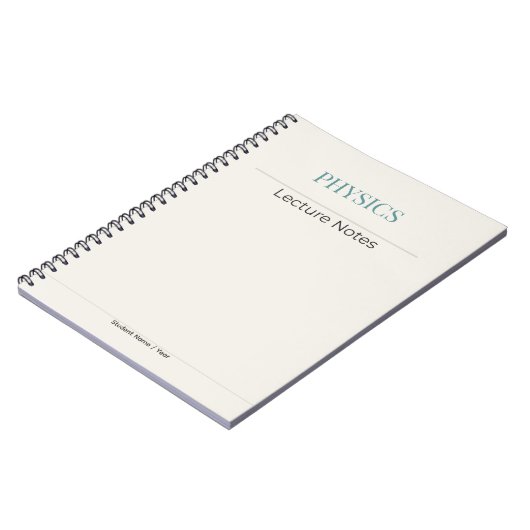 Physics Notebook – Minimal Academic Edition Notizblock (Linke Seite)