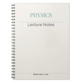 Physics Notebook – Minimal Academic Edition Notizblock (Vorderseite)