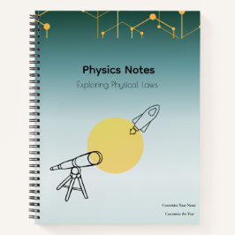 Physics Notes Notebook Notizblock