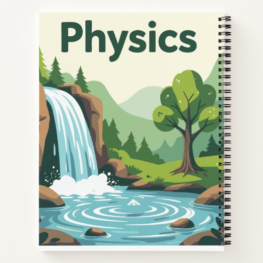 Physics Waterfall Nature Study Notebook | Science  Notizblock (Rückseite)