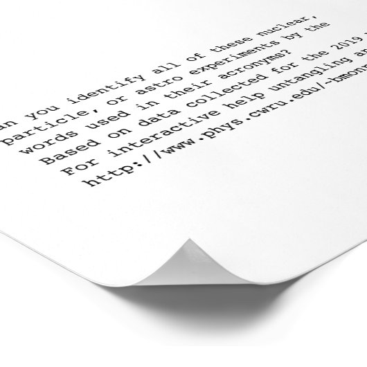 Physik Akronym Puzzle Poster (Ecke)