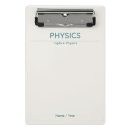 Physik-Clipboard – Minimales Design| Benutzerdefin Mini Klemmbrett
