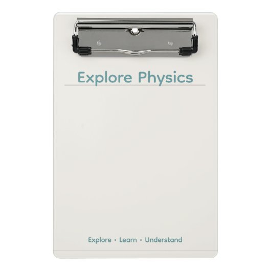 Physik-Clipboard – Minimales Design| Benutzerdefin Mini Klemmbrett (Vorderseite)