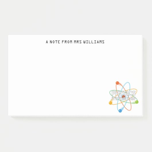 PHYSIK DAS IST DIE RECHTSPUNKTWissenschaft Post-it Klebezettel (Vorderseite)