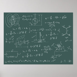 Physik-Diagramme und -Formeln Poster