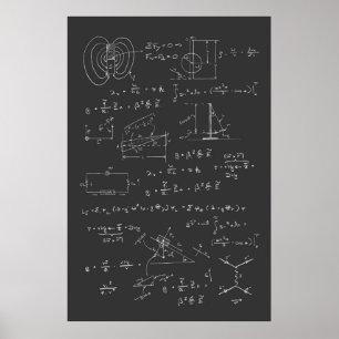 Physik-Diagramme und -Formeln Poster