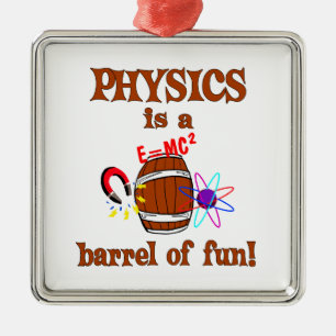 Physik-Fass Spaß Silbernes Ornament