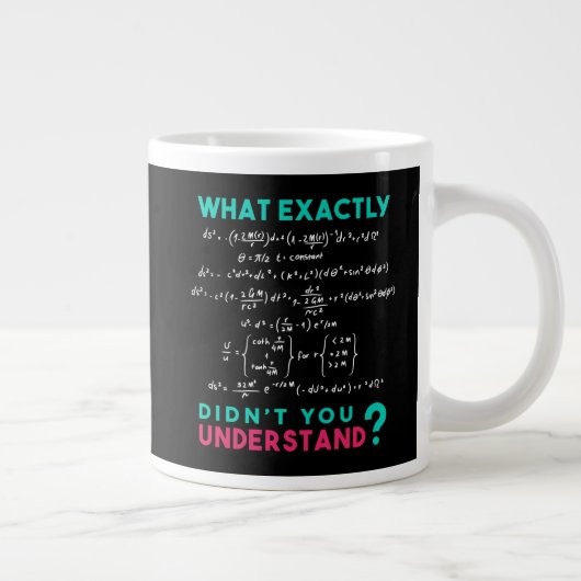 Physik-Formel-Witz Jumbo-Tasse (Rechts)