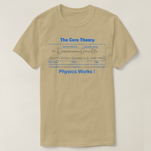 Physik funktioniert Die Kerntheorie-Gleichung T-Shirt (Design vorne)