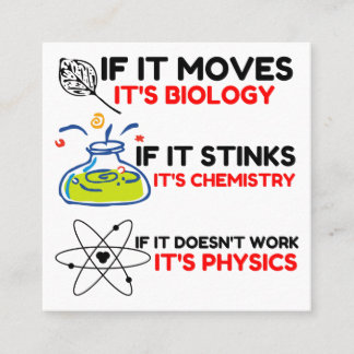PHYSIK FÜR BIOLOGIE QUADRATISCHE VISITENKARTE