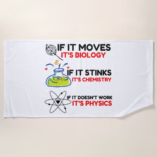 PHYSIK FÜR BIOLOGIE STRANDTUCH (Vorderseite)