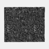 Physik-Gleichungen auf schwarzem // Fleecedecke (Vorderseite (Horizontal))