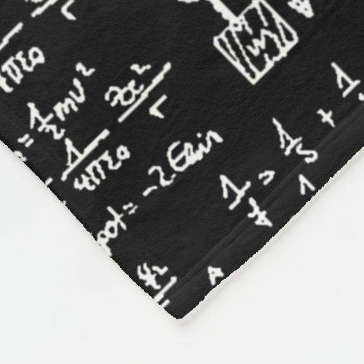 Physik-Gleichungen auf schwarzem // Fleecedecke (Ecke)