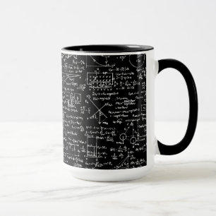 Physik-Gleichungen auf schwarzem // Tasse